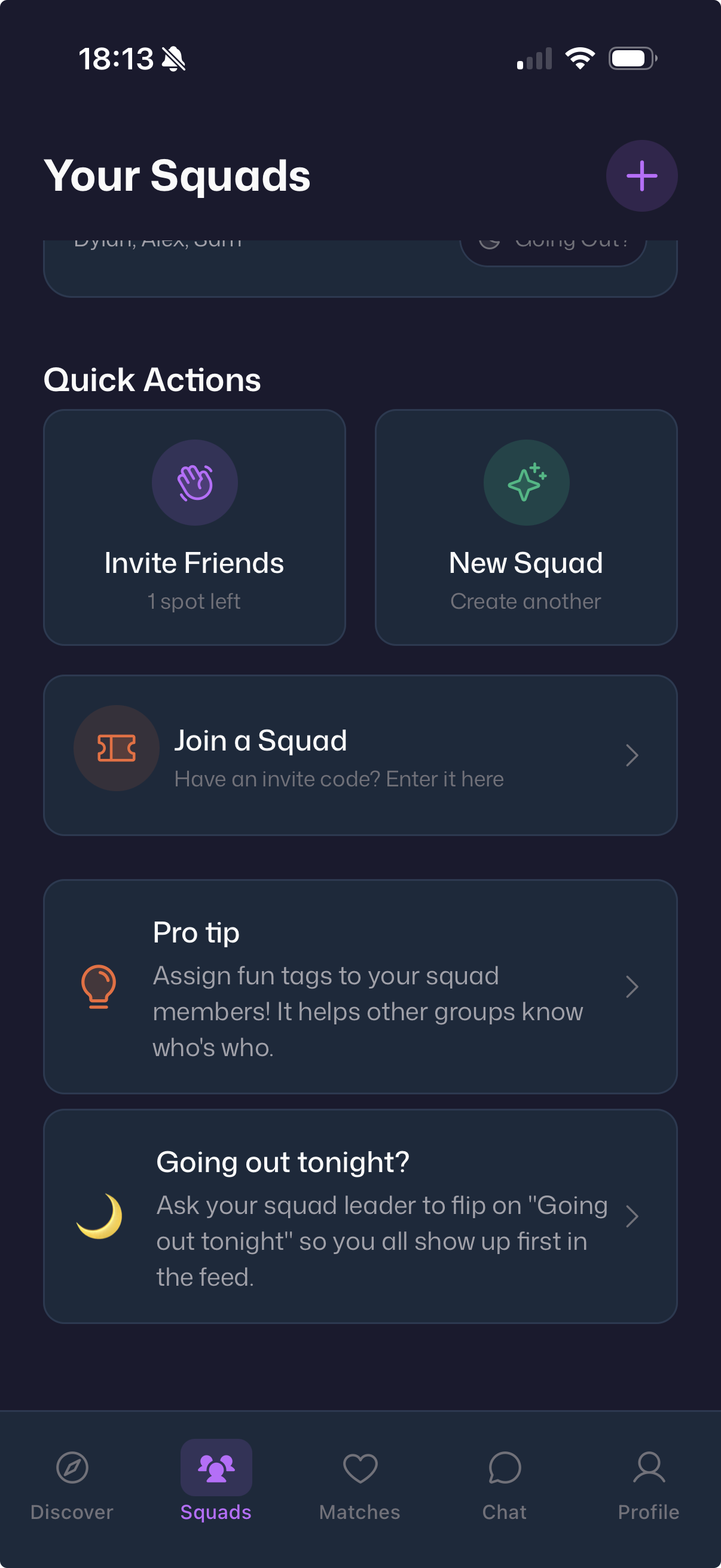 Going out? Jump to the top of the feed